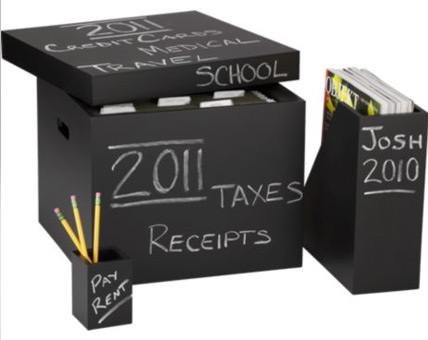 Chalkboard office accessories